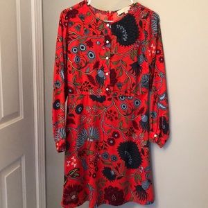 Red floral LOFT dress